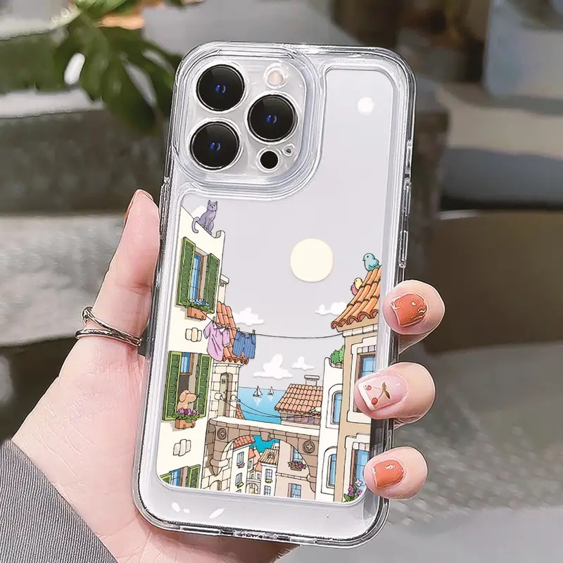 Ốp Điện Thoại TPU Mềm Trong Suốt Chống Sốc Bảo Vệ Camera Cho IPhone 11 14 13 12 Pro Max XS X XR 7 + 8 6 6S Plus Sự Bảo Vệ