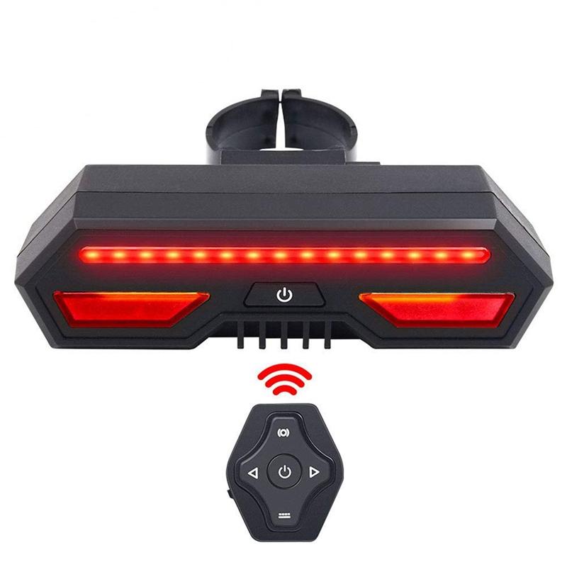 Bicycle LED Indicator Bike Rear Tail Laser Turn Signal Light Wireless Remote Kit