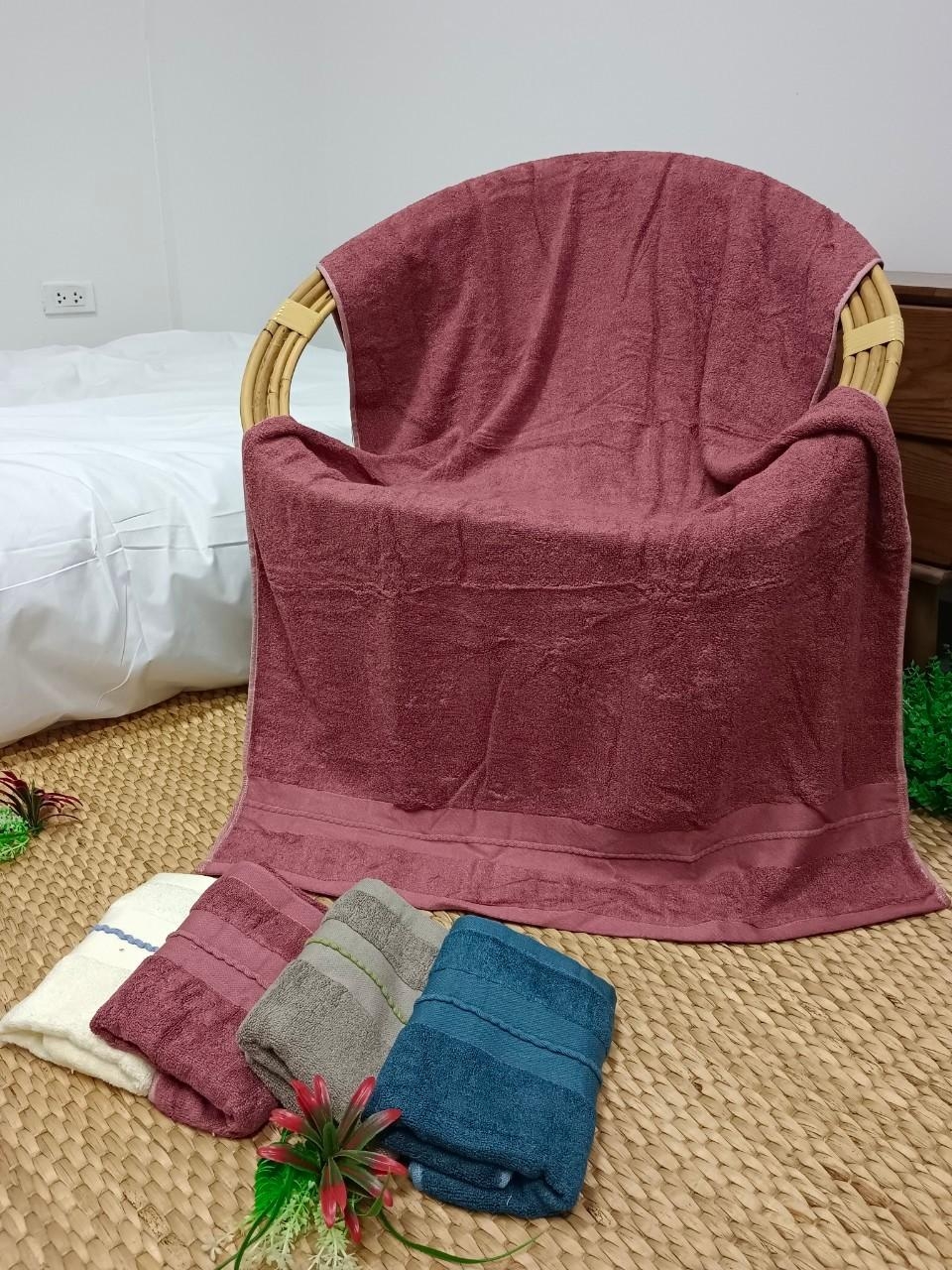 ผ้าเช็ดตัว (เช็ดตัว+เช็ดผม) ผ้าเช็ดตัวเยื่อไผ่ Bamboo towel Lazada.co.th