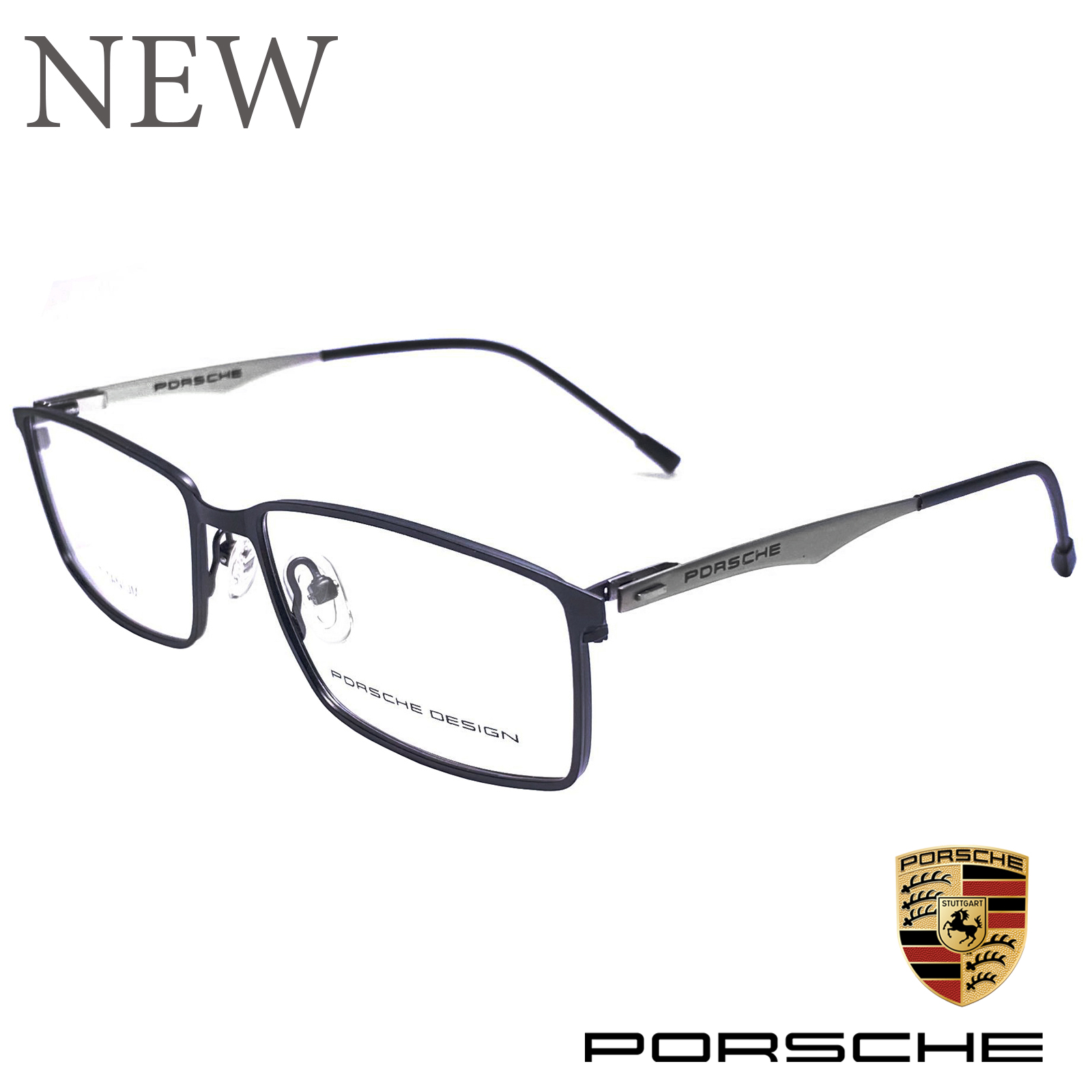 กรอบแว่นตา สำหรับตัดเลนส์ แว่นตา Fashion รุ่น PORSCHE 8822 กรอบเต็ม ทรงเหลี่ยม ขาสปริง วัสดุไทเทเนียมTitanium น้ำหนักเบาทนทาน รับตัดเลนส์ทุกชนิด