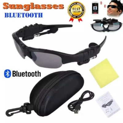 Sunglasses Bluetooth แว่นกันแดดบลูทูธพร้อมหูฟังสเตอริโอไร้สาย เชื่อมต่อโทรศัพท์มือถือ Sport Style (Black)