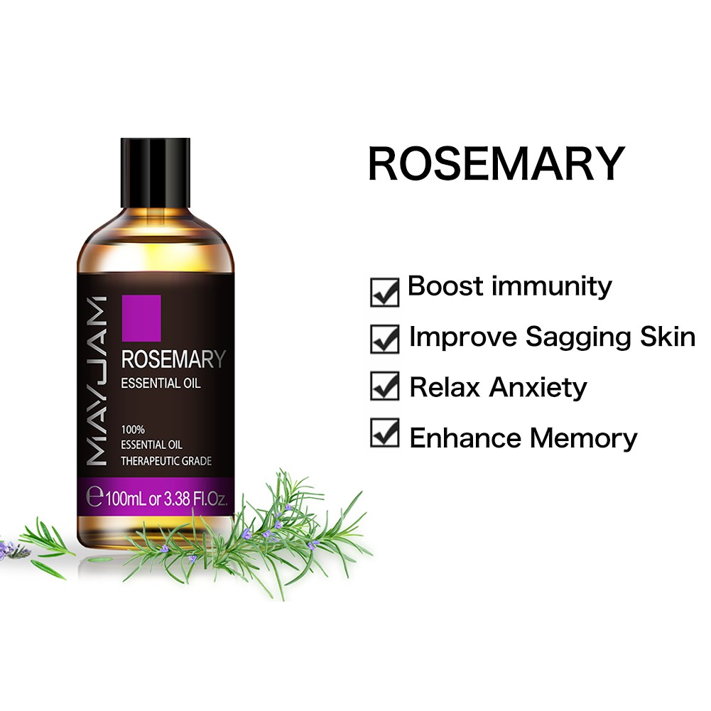 MAYJAM 100ml Rosemary Oil is good for Hair Growth Anti Dandruff Herbs