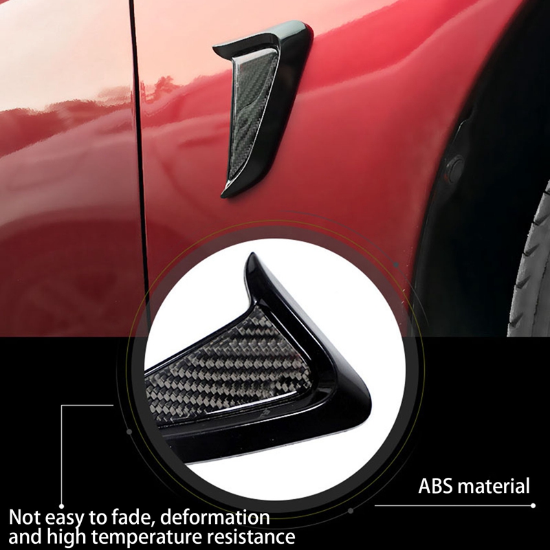 1 Pair Car ABS Side Fender Vent Air Wing Cover Trim Car Side Body Marker Universal Car Accessories