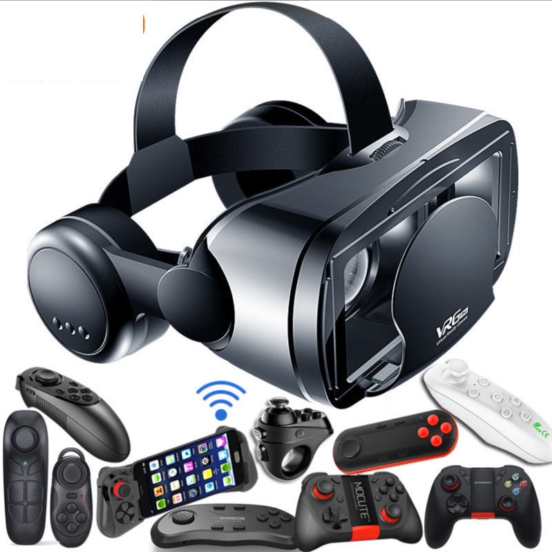 แว่นตา VR แว่นตาเสมือนจริง VRG แว่นตา 3D หมวกกันน็อคเกมสวมศีรษะ