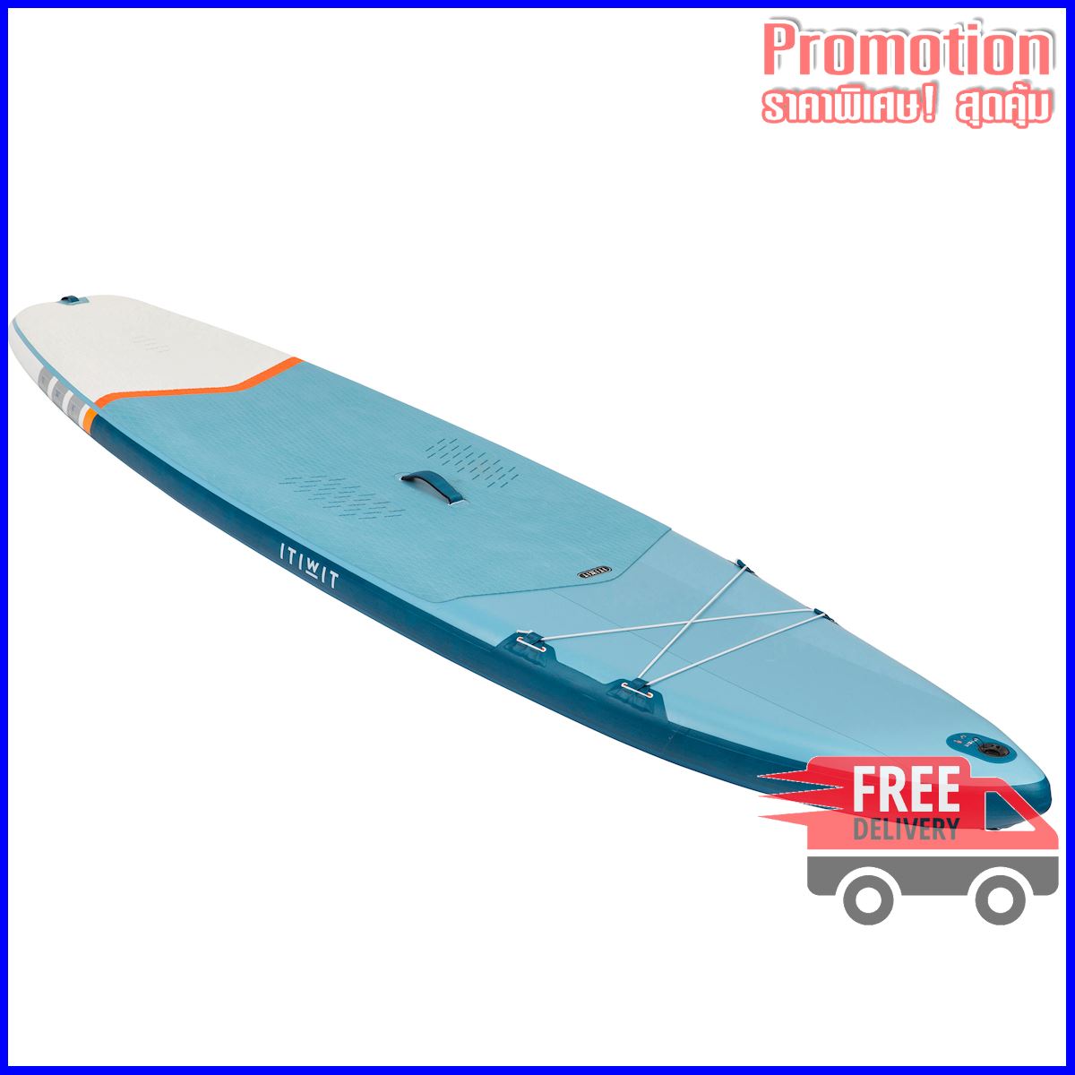 BEGINNER'S INFLATABLE TOURING STAND-UP PADDLEBOARD 11 FEET - BLUE