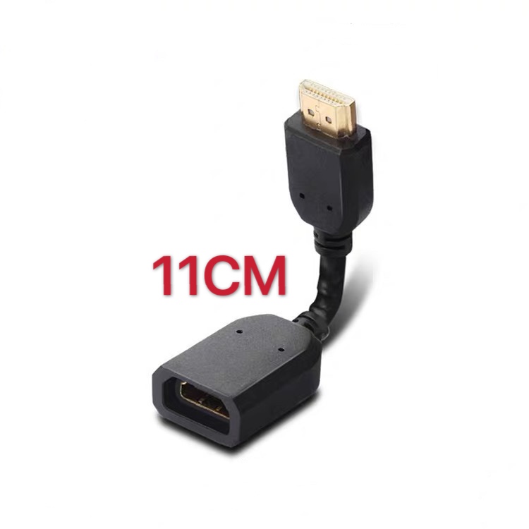 HDMI Wellcore/oem ตัวต่อสาย HDMI แบบงอ สำหรับพื้นที่แคบในการเสียบช่อง HDMI ของทีวี (สีดำ)