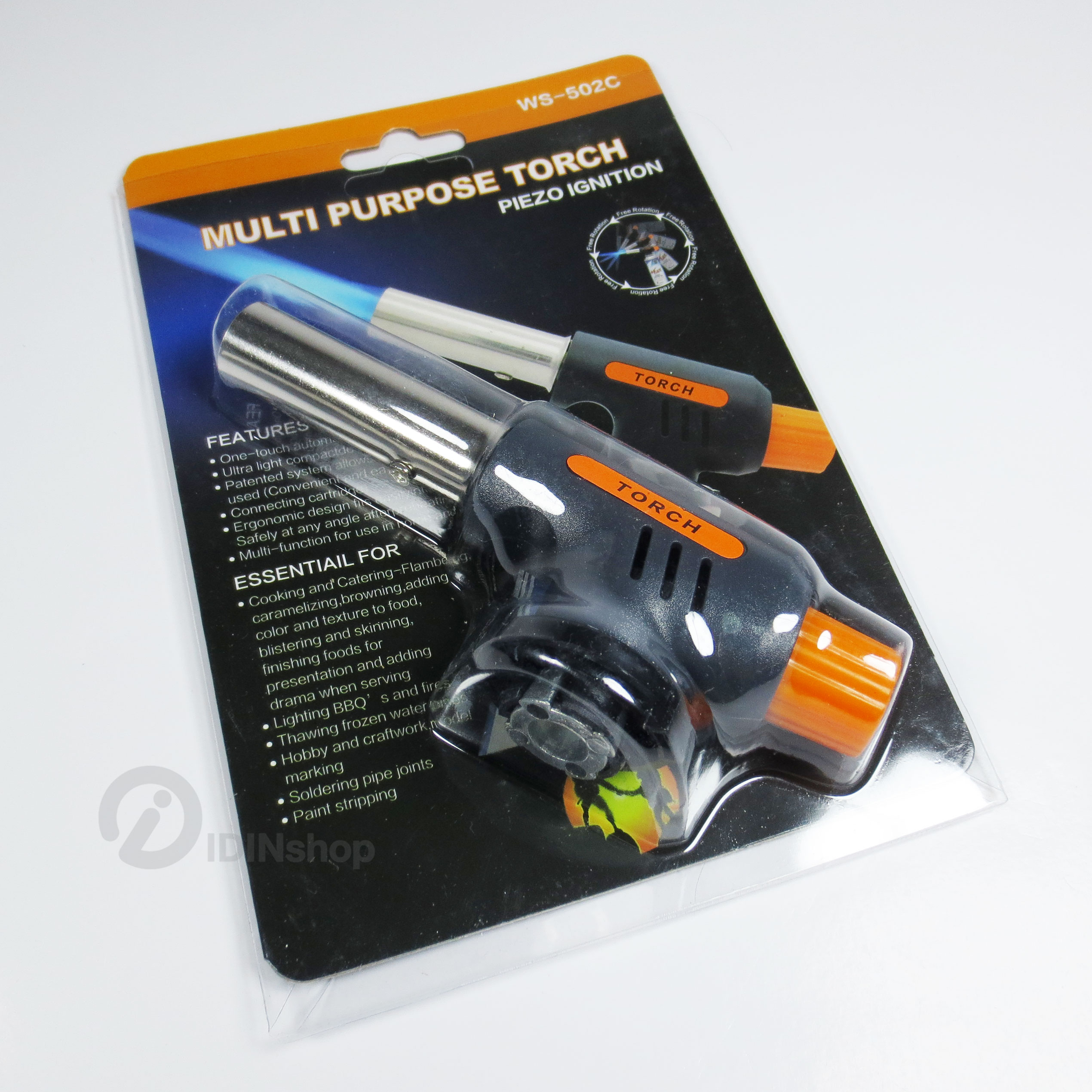 หัวพ่นแก๊ส WS-502C Multi Purpose Torch หัวเชื่อมแก๊สกระป๋อง หัวพ่นไฟทำอาหาร หัวพ่นไฟความร้อนสูง