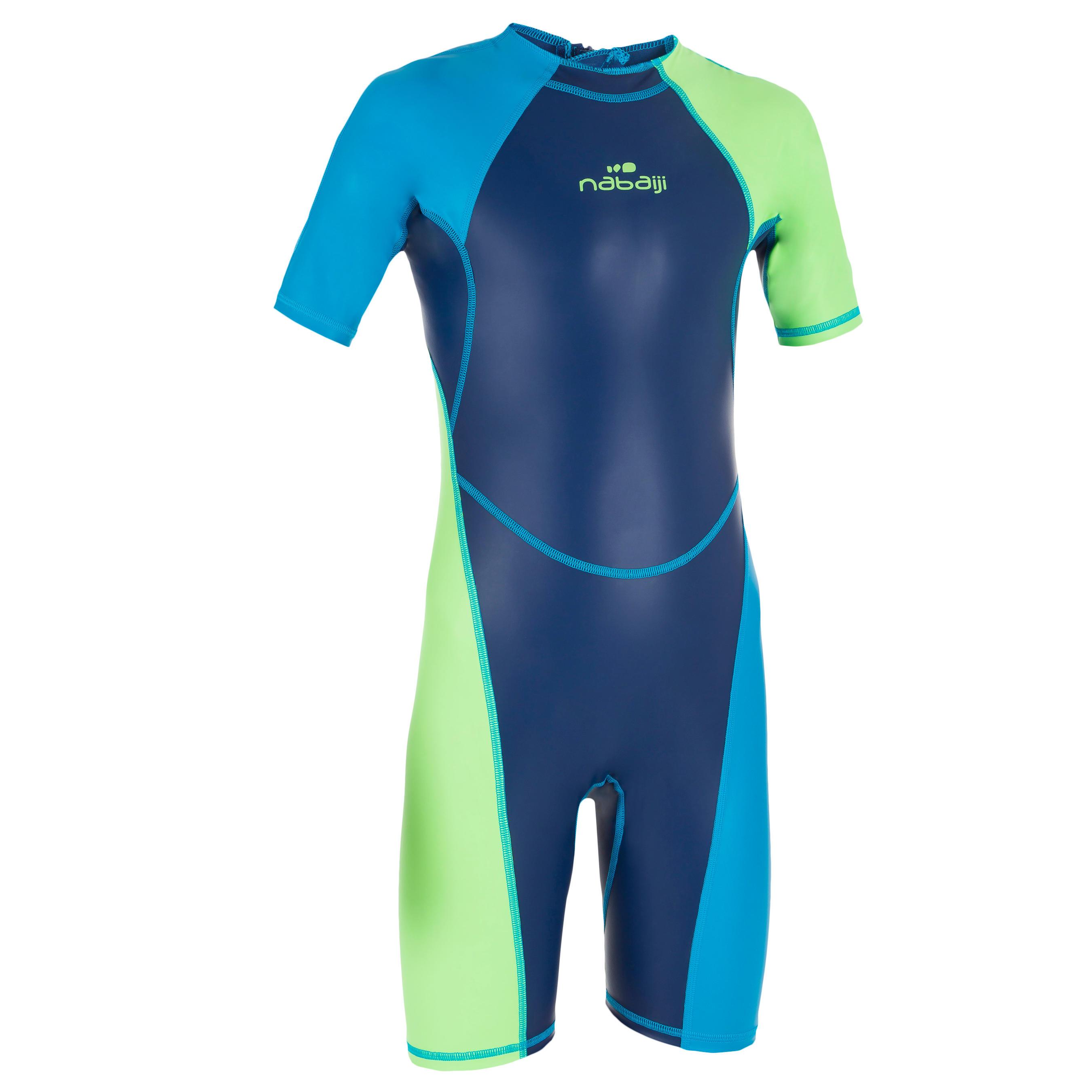 [ด่วน!! โปรโมชั่นมีจำนวนจำกัด] ชุดว่ายน้ำทรงขาสั้นสำหรับเด็กผู้ชายรุ่น KLOUPI (สีฟ้า/เขียว) สำหรับ ว่ายน้ำ