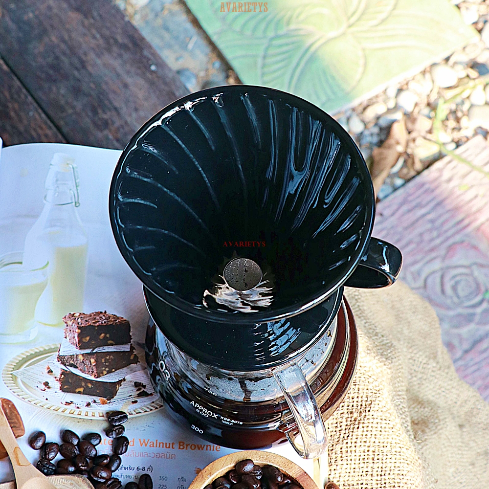 แก้วชง กาแฟดริฟ เซรามิค สีสดใส มี 5 สี และ 2 ขนาด ให้เลือก Coffee Dripper ขนาด 2-4 cup