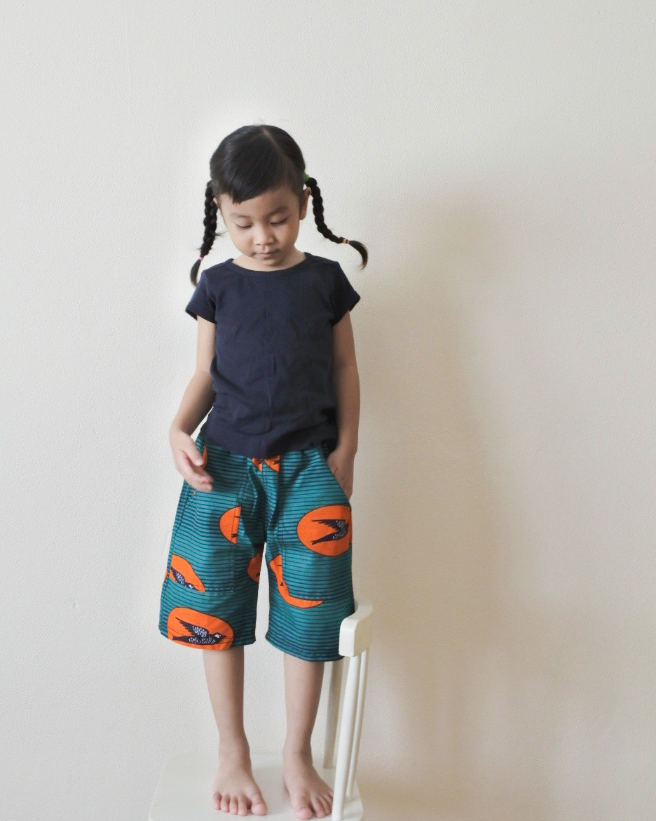 MERMEO |【SP-24】M(90-100) / L(110-120) African batik kids short pants | กางเกงขาสั้นเด็กผ้าแอฟริกันบาติก