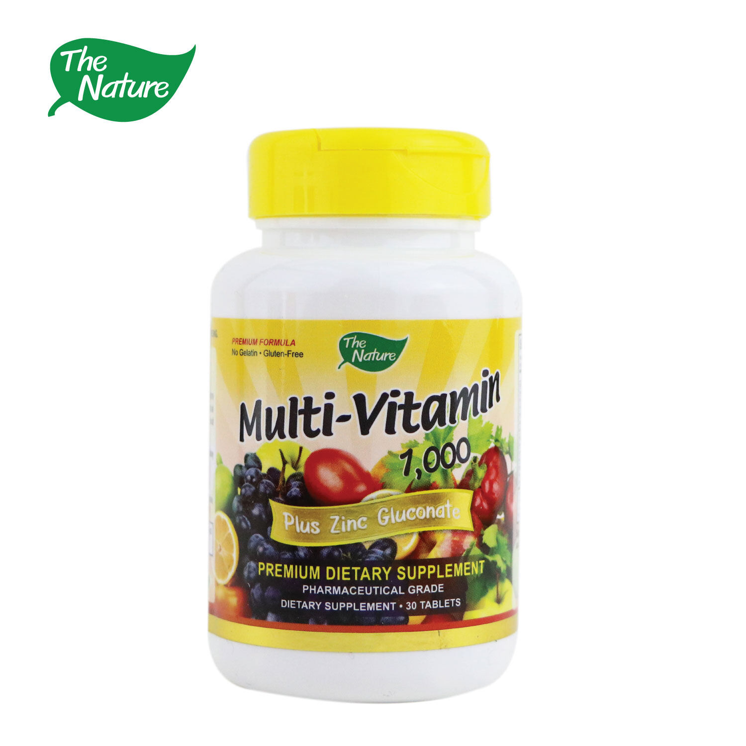 Multi Vitamin Plus Zinc Gluconate The Nature Multivitamin วิตามินรวม พลัส ซิงค์ กลูโคเนต x 1 ขวด มัลติวิตามิน วิตามินรวม เดอะ เนเจอร์