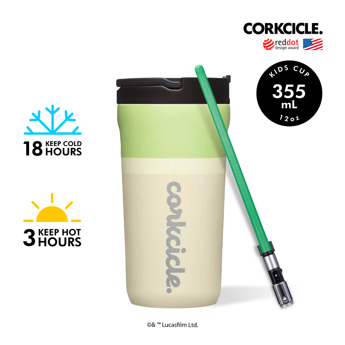 Corkcicle Star Wars 12oz Kids Cup Grogu