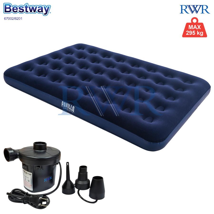 Bestway ที่นอนเป่าลม แค้มป์ แคมป์ปิ้ง ปิคนิค 4.5 ฟุต (ฟูล) 191x137x22 ซม. รุ่น 67002 + ที่สูบลมไฟฟ้า (สูบลมเข้า/ดูดลมออก) Bestway ที่นอนเป่าลม แค้มป์ แคมป์ปิ้ง ปิคนิค 4.5 ฟุต (ฟูล) 191x137x22 ซม. รุ่น 67002 + ที่สูบลมไฟฟ้า (สูบลมเข้า/ดูดลมออก)