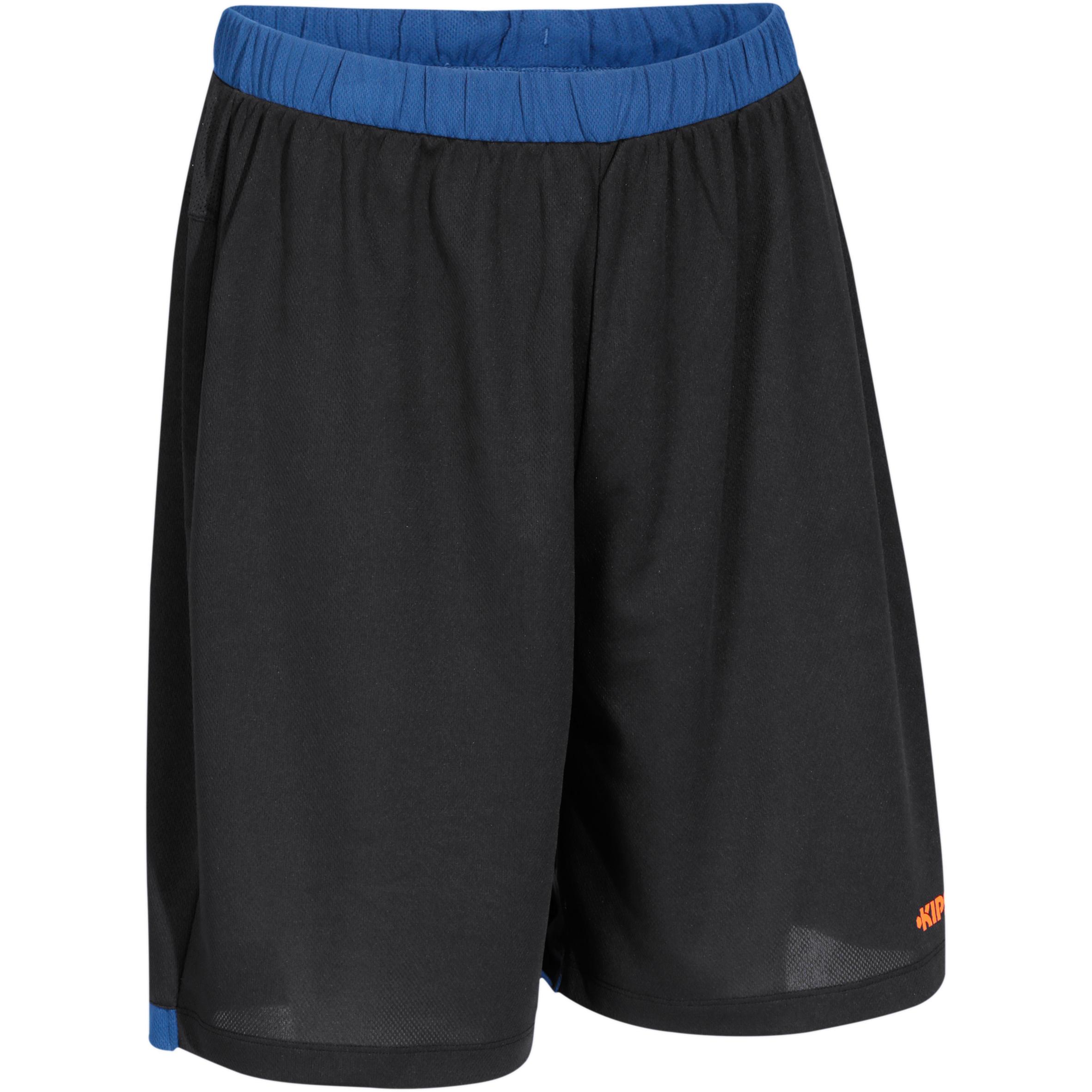 กางเกงบาสเก็ตบอลขาสั้นสำหรับผู้ชายรุ่น B500 (สีกรมท่า/ดำ/ส้ม)