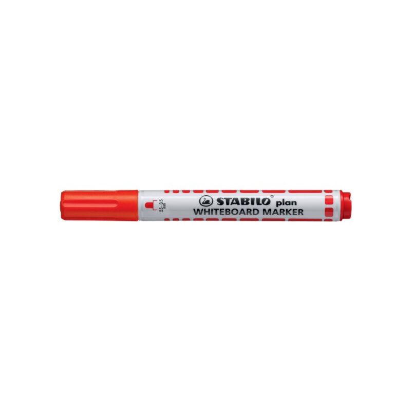 Electro48 STABILO ปากกาไวท์บอร์ดหัวกลม Plan สีแดง 641/40