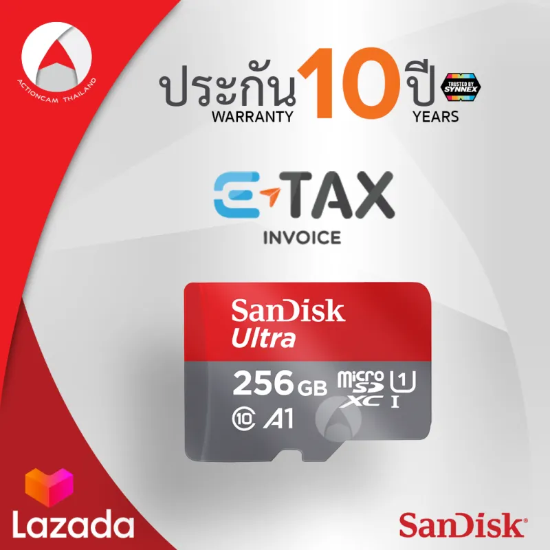 ภาพสินค้าSandisk Ultra microSDXC Card Class10 A1 Speed 120MB/s 256GB (SDSQUA4-256G-GN6MN) เมมโมรี่ ไมโครเอสดีการ์ด แซนดิส โดย ซินเน็ค สำหรับ แท็บเล็ต โทรศัพท์ มือถือ ประกัน Synnex 10ปี จากร้าน Actioncam Thailand บน Lazada ภาพที่ 6