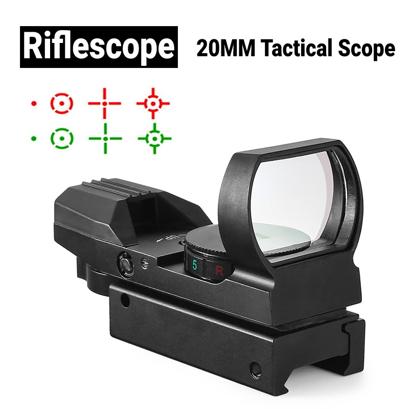 JH400 Tactical Optics Red Green Projected Dot Sight Reflex 4 Reticle ...