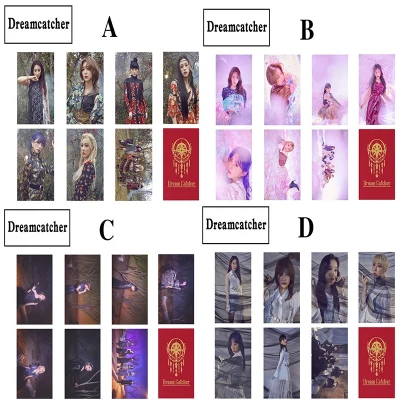 8Pcs Kpop Dream Catcher Album Self made Double sided Small Picture Card Postcard Stationery Set Decoration Supplies Fan Gifts