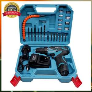 สว่านมือ สว่านพกพา สว่านไร้สาย 24V MASAKI สว่านแบต เจาะเหล็ก เจาะไม้
เจาะปูนพร้อมกล่องอุปกรณ์ชุดเล็ก พกพาสะดวก อุปกรณ์งานช่าง