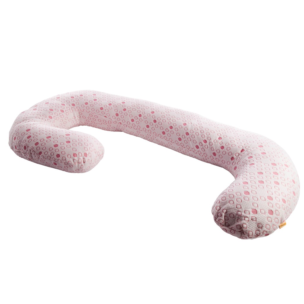 idawin หมอนรองครรภ์ รูปทรงตัว c ปลอกผ้าเยื่อไผ่ Pregnancy Pillow - C Shape Tencel Pink