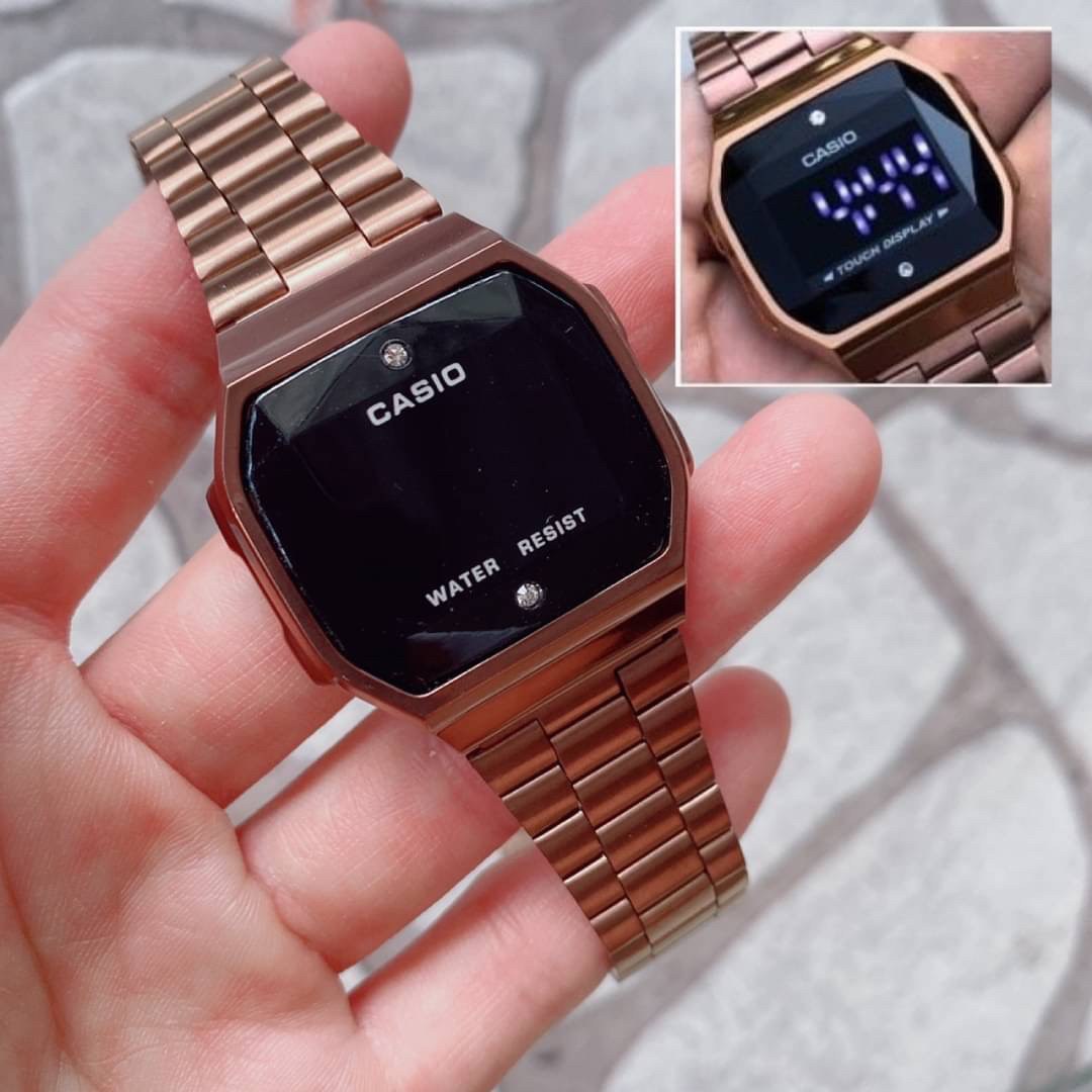 งานขายดี Casio จอทัชสกรีน รุ่นไดม่อน (เพชร) สายปรับเลื่อน จอ LED พร้อม ...