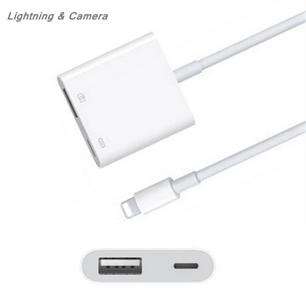 สาย Lightning to USB camera Reder อะแดปเตอร์สายเคเบิล อะแดปเตอร์แปลงพอร์ต Lightning to USB สำหรับ iPhone/iPad OTG0510