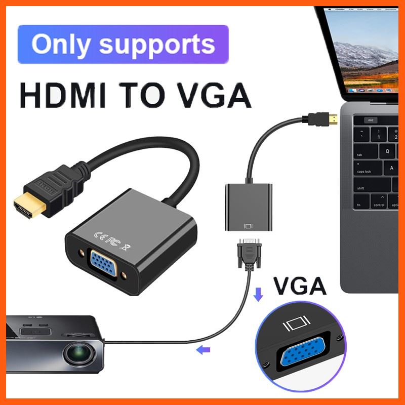 ✨✨#BEST SELLER🎉🎉 Half YEAR SALE!! สายแปลงสัญญาณHDMI to VGA Cable สายแปลง จาก HDMI ออก VGA อะแดปเตอร์แปลง HDMI เป็น VGA Converter Full HD 1080P สายชาร์ต เคเบิล Accessory สาย หูฟัง กระเป๋าจิงโจ้ อุปกรณ์คอมครบวงจรไอทีครบวงจร