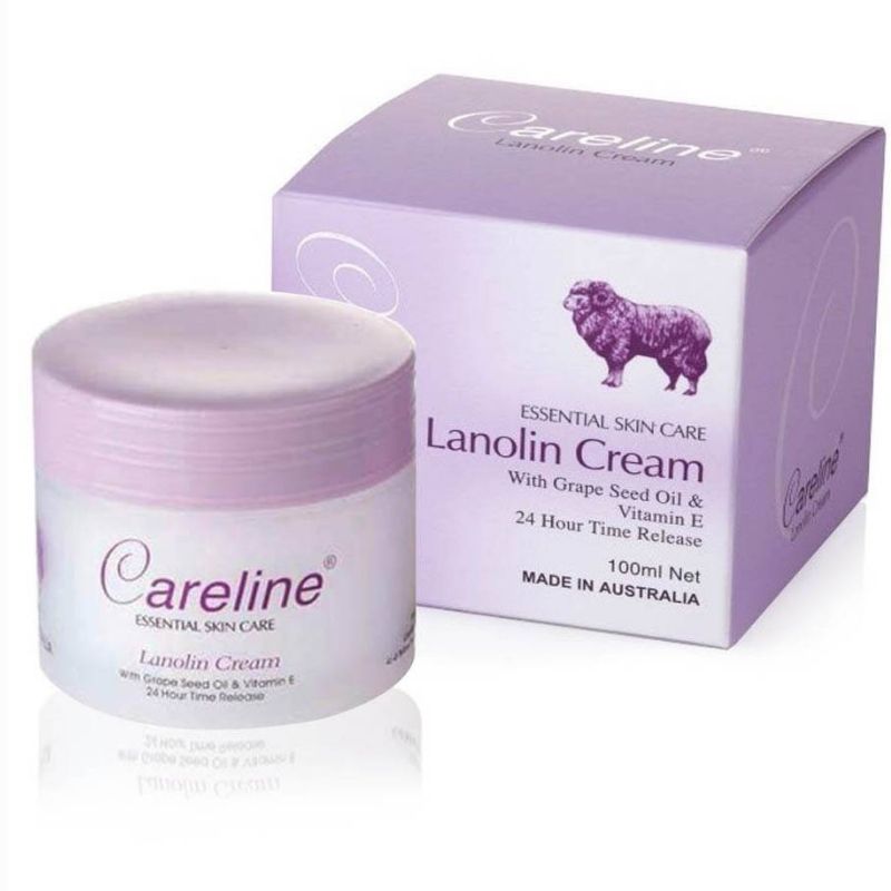 ครีมรกแกะ Careline Lanolin Cream With Grape Seed Oil & Vitamin E 100ml