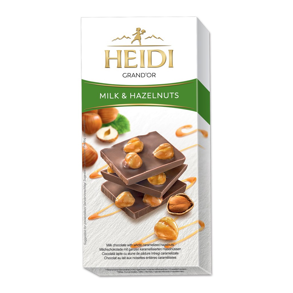 ❖﹉  HEI Chocolate  ช็อคโกแลตนำเข้า รส มิลค์ แอนด์เฮเซลนัท นำเข้าจากโรมาเนีย แท้1- อัดแน่นด้วยถั่วเฮเซลนัทเต็มเมล็ด