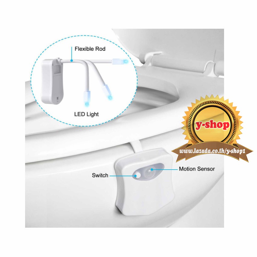 Motion Sensor light Toilet LED Light Bowl Automatic Bathroom Seat