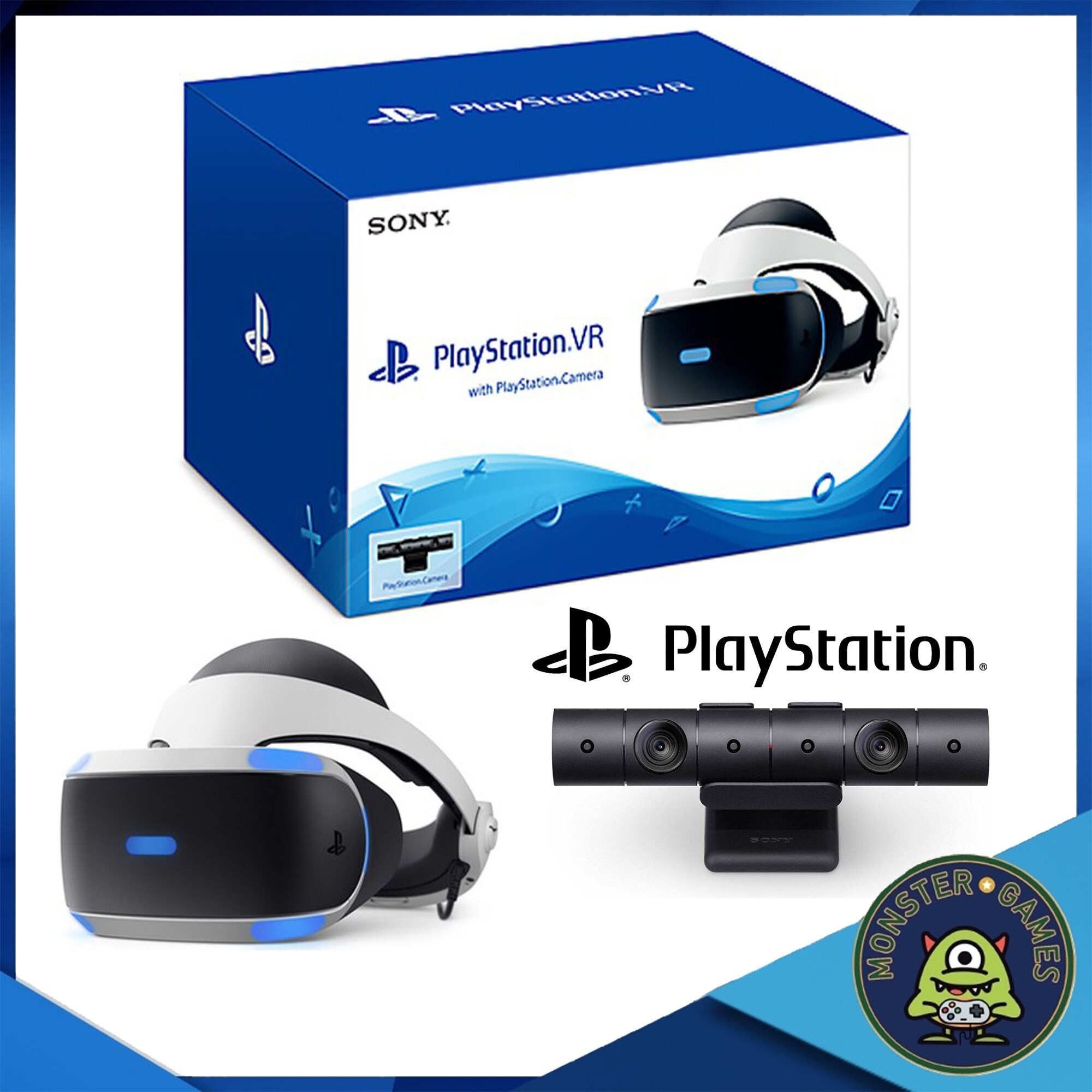 Ps4 VR Set + Ps4 Camera ของแท้ประกันศูนย์ Sony ไทย 1 ปี (VR Ps4 พร้อมกล้องPs4)(VR Ps4)(แว่น Vr ps4)(กล้อง Vr ps4)(Playstation4 VR)