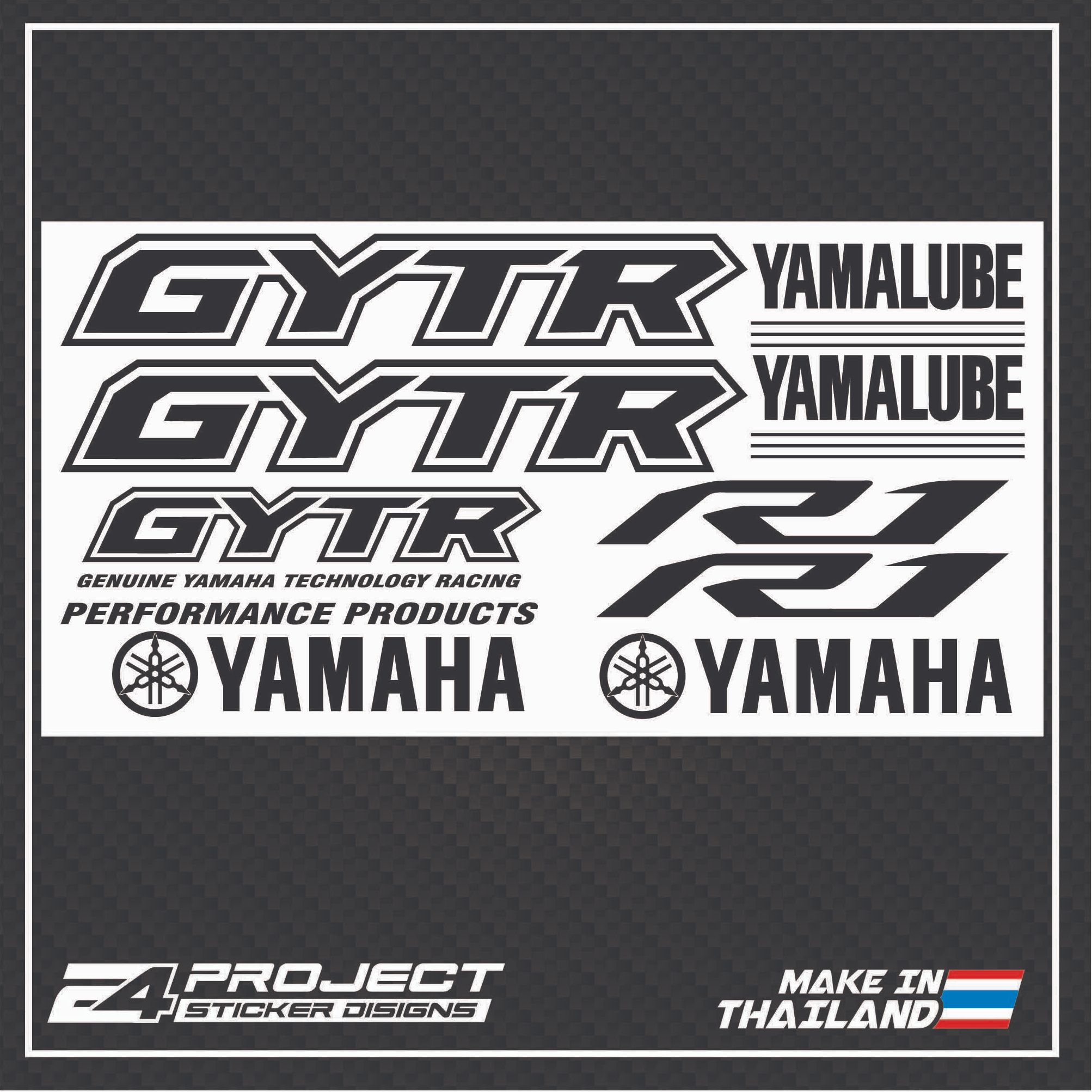 สติ๊กเกอร์ GYTR YAMAHA R1 Set - 24Project STICKER - ThaiPick