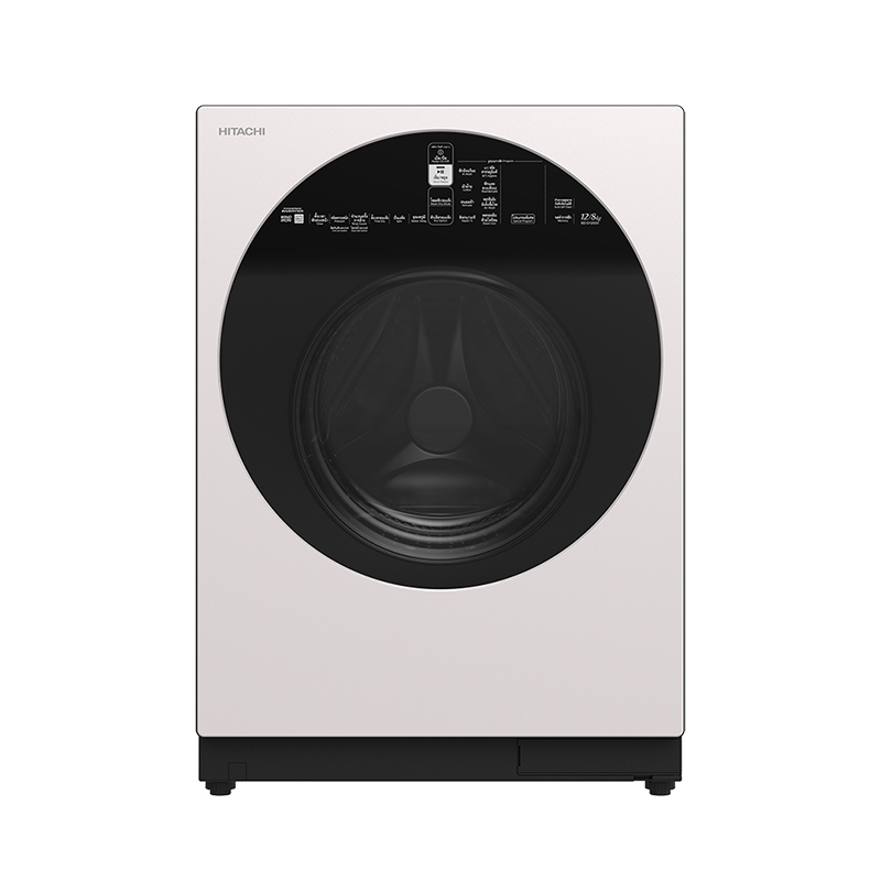 HITACHI เครื่องซักผ้าฝาหน้า ซักอบ – Washer Dryer Inverter Wind Iron, AI Wash รุ่น BD-D120GV 12 กก./อบ 8กก. ,1,600 รอบ+++ฟรี ผ้าคลุมเครื่องซักผ้า ราคา 55,438 บาท*ส่งฟรี