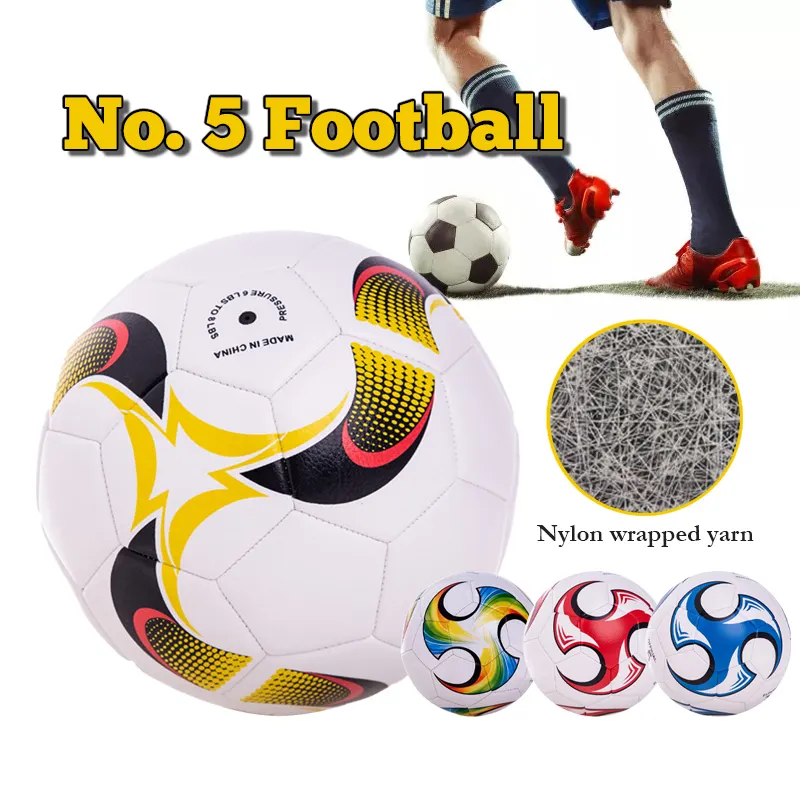 ภาพหน้าปกสินค้าลูกฟุตบอล ลูกฟุตบอลหนังPU ลูกบอล มาตรฐานเบอร์ 5 บอลหนังเย็บ ลูกฟุตบอลไซด์ 5 Football Soccer Ball เหมาะสำหรับการเล่นฟุตบอลอย่างมีเทคนิค มี4 สีให้เลือก SP126 จากร้าน Power Sport บน Lazada