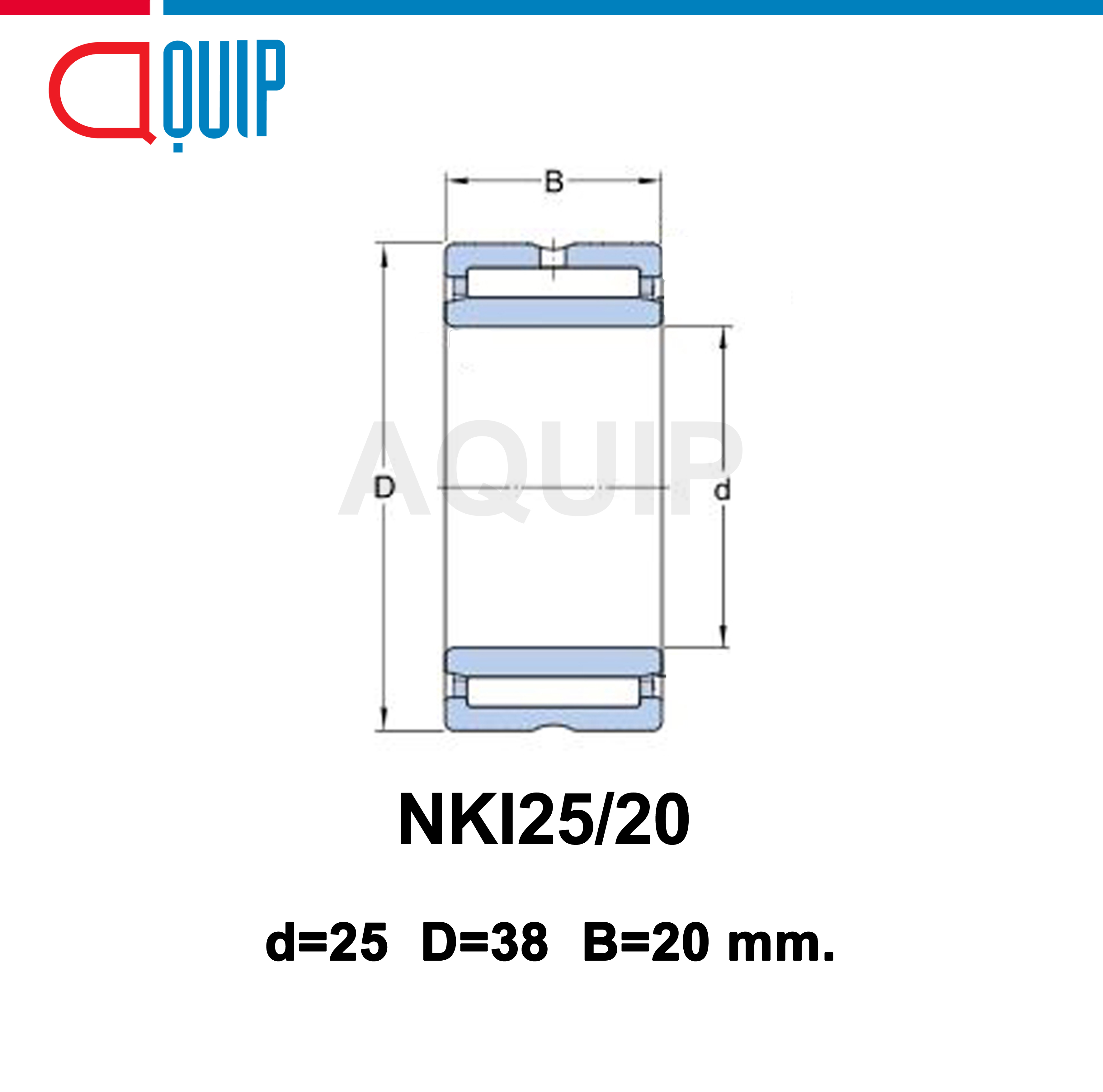 NKI25/20 SBC ตลับลูกปืนเม็ดเข็ม NKI 25/20 ( Needle Roller Bearing ...