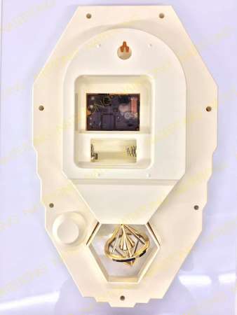 RHYTHM Japan นาฬิกาแขวนมีเสียงเตือนทุกชั่วโมง มีตุ้มแกว่ง ขนาด 18 นิ้ว 4MH642R09 สีคลีม