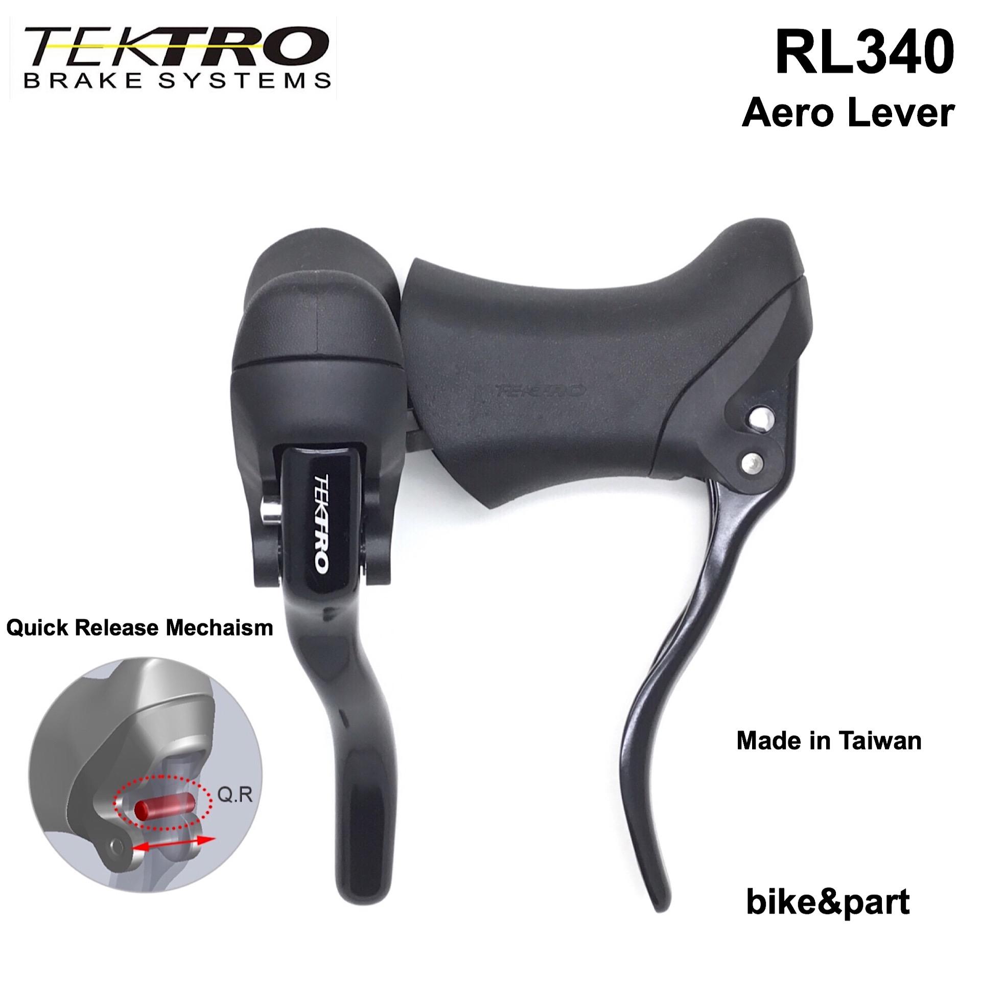 Rennrad Schalthebel Tektro RL340 Aero Bremshebel Für Rennrad – Silber, Für Felgenbremsen, Drop Bar Querlenker Links