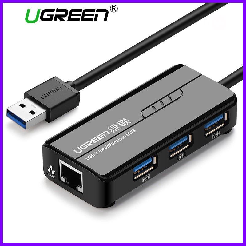 UGREEN(20265) USB 3.0 Gigabit Ethernet Lan RJ45 Network Adapter to 1000Mbps+3 Ports Hub ใครยังไม่ลอง ถือว่าพลาดมาก !!