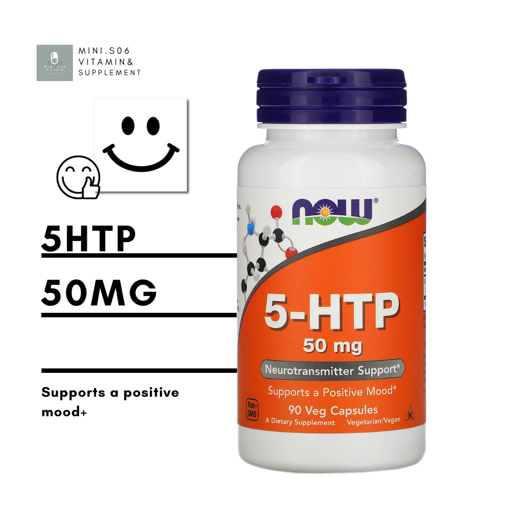 เสริมสร้างสุขภาพจิตใจ - Now Foods, 5-HTP (50 mg) x 90 Veg Capsules
