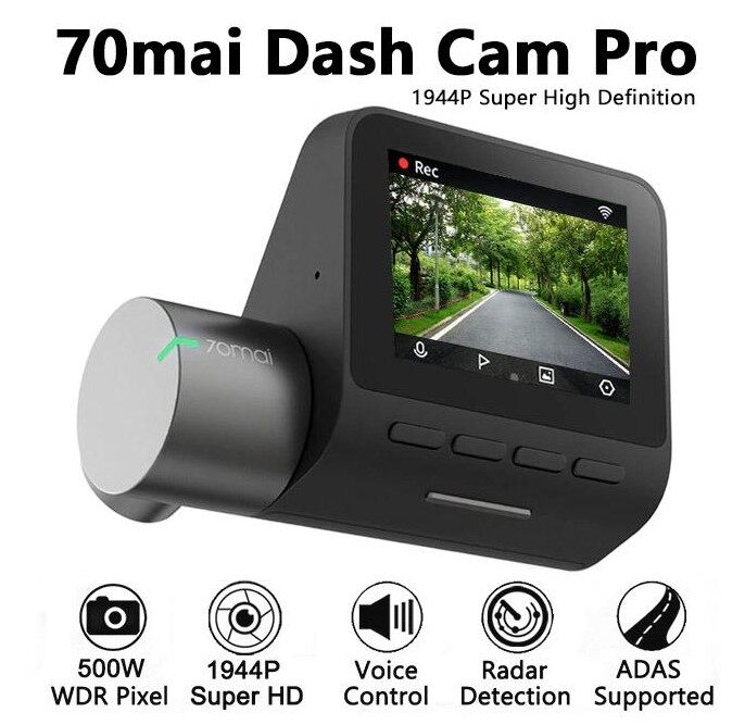 xiaomi 70maiPRO Dash Cam Pro 1994P กล้งติดรถยนต์ Mi กล้องในรถยนต์ mijia กล้องติดรถ กล้องหน้ารถ กล้องในรถยนต์HD การควบคุมเสียง2k