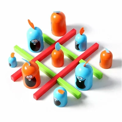 Finger Rock Educational Gobblet Gobblers Toys Tic-Tac-Toe Chess Parent Children Board Game Party Strategy Game For Kids