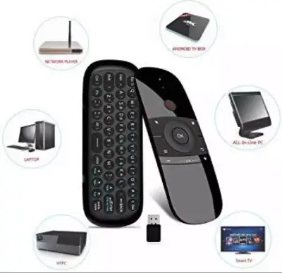 W1 2.4G Air Mouse Wireless Keyboard Remote Control Infrared Remote Learning 6-Axis Motion Sense w/ USB Receiver for Smart TV Android TV BOX Laptop PC