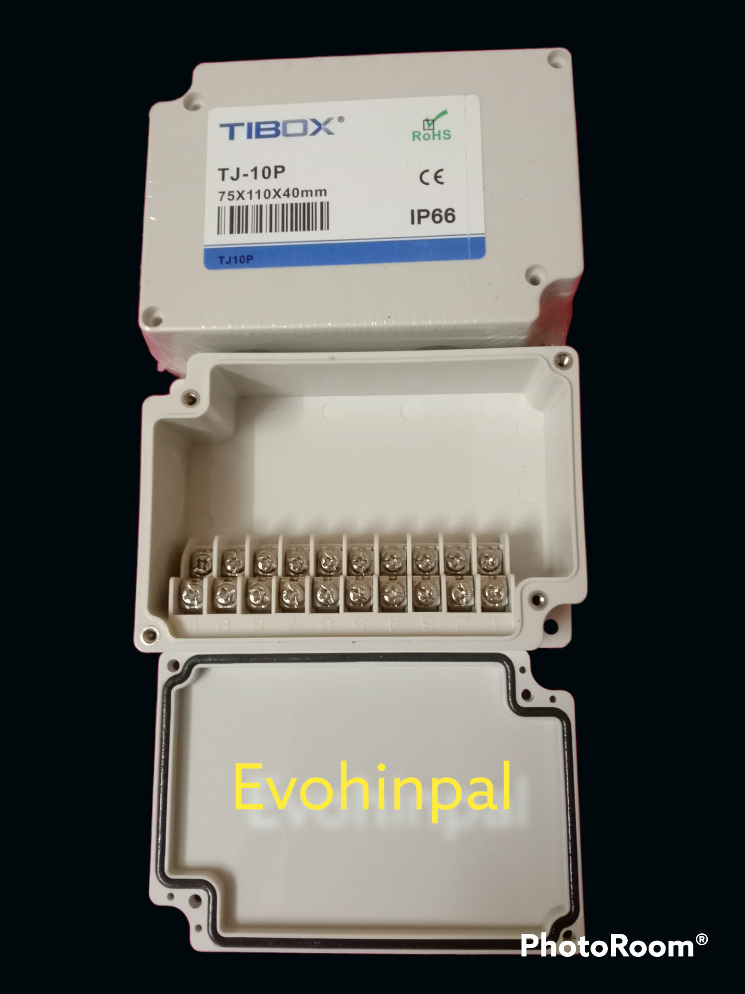 TJ10P กล่องพลาสติก พร้อมเทอร์มินอลบล็อก(Plastic Terminal Block Box