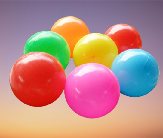 Toys Castle ลูกบอลพลาสติก 7 ลูก ลูกบอล  ลูกบอลเด็ก นุ่มเด้ง สำหรับใส่ในสระน้ำเด็ก ของเล่นเสริมพัฒนาการเด็ก คละสี Plastic Balls