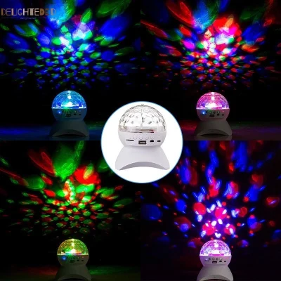 {ready} Wireless speaker rechargeable bluetooth LED light controller crystal effect magic ball light DJ Club disco party lightin DELIGHTEDED