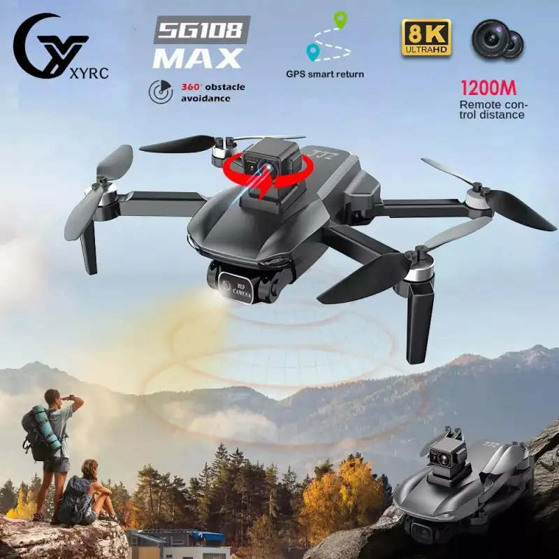 ภาพหน้าปกสินค้าDrones 4K Professional 5G WIFI GPS Drone มอเตอร์แบบไม่มีแปรง360 การหลีกเลี่ยงอุปสรรค RC Qpters จากร้าน AKV. บน Lazada