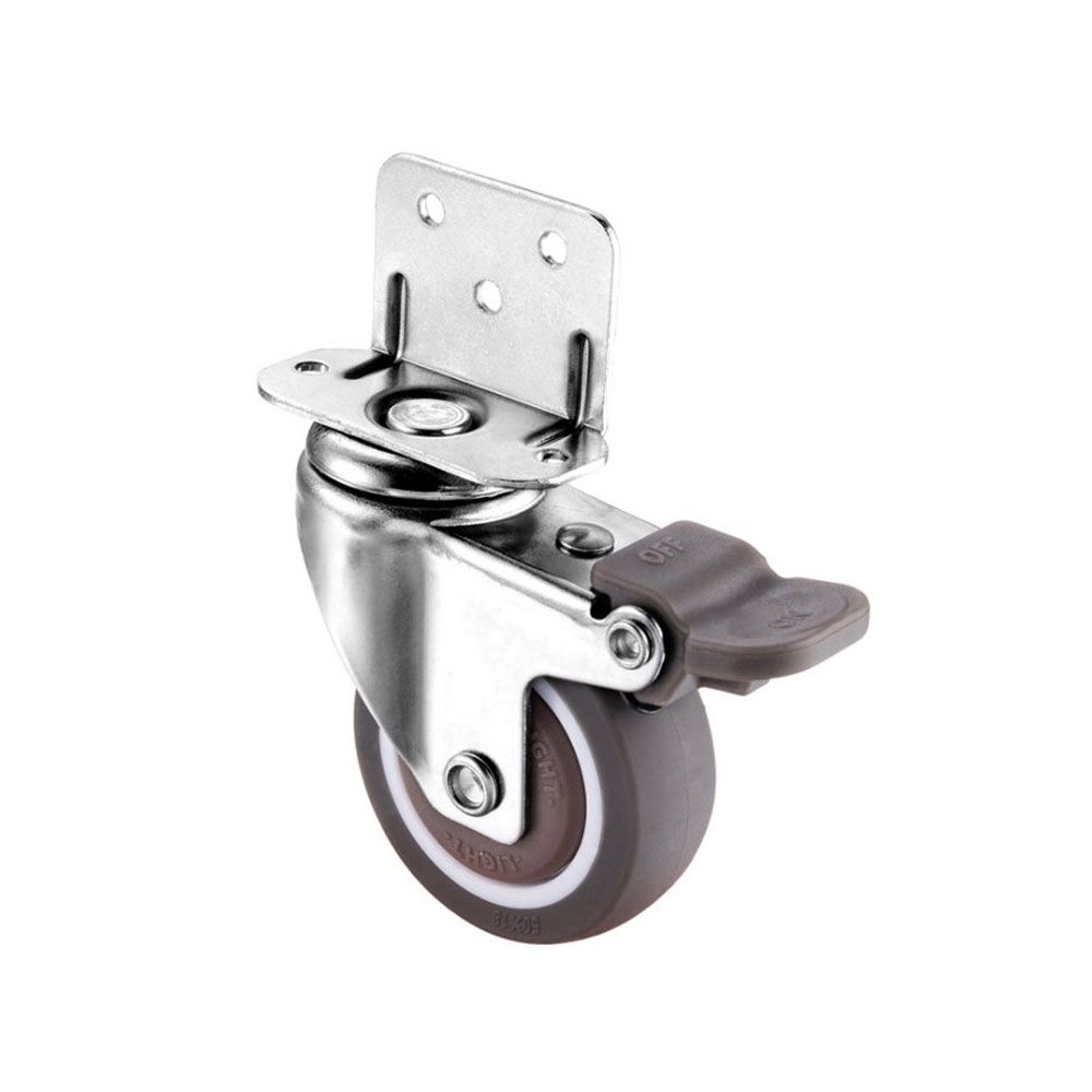 1pc Furniture Casters Wheels Soft Rubber Swivel Caster Quite Roller wheels for trolley Baby Crib