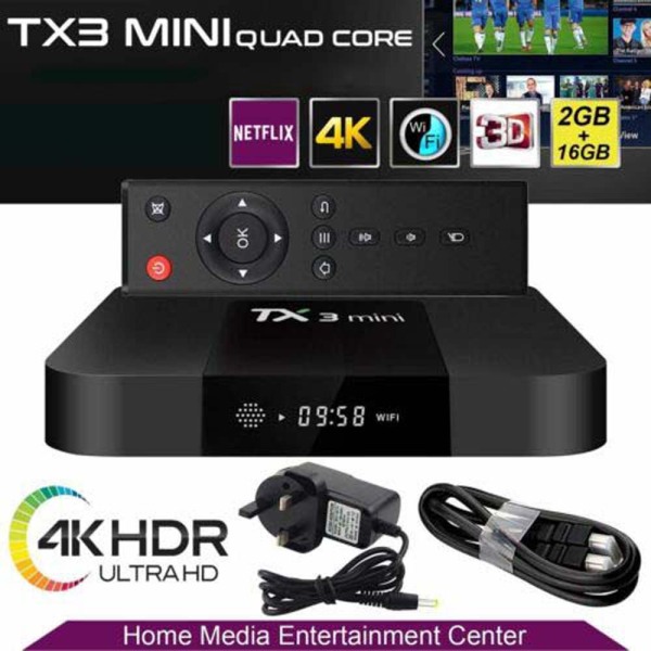 Thiết Bị Video Mini CLARINEJI HD 4K Android 8.1 TX3, Hộp TV Thông Minh HDMI TV Box Phương Tiện Truyền Thông Máy Nghe Nhạc Máy Thu Truyền Hình