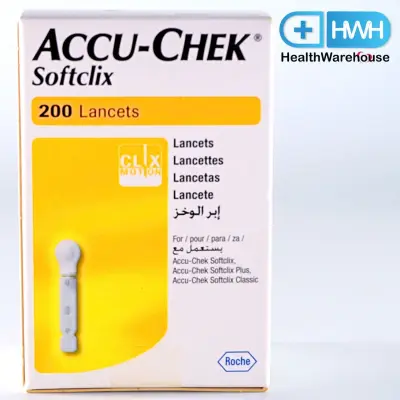 Accu-chek SoftClix Lancets 200 pieces/box Accu Chek เข็มเจาะเลือด 200 ชิ้น