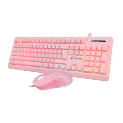 Razeak RKM-705 Pink Gaming Keyboard+Mouse Combo ชุดคีย์บอร์ดเมาส์สีชมพู - (Pink) Razeak RKM-705 Pink Gaming Keyboard+Mouse Combo ชุดคีย์บอร์ดเมาส์สีชมพู - (Pink)